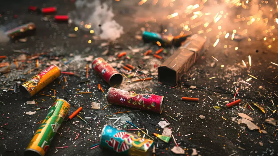 Explosive precursors and pyrotechnic waste